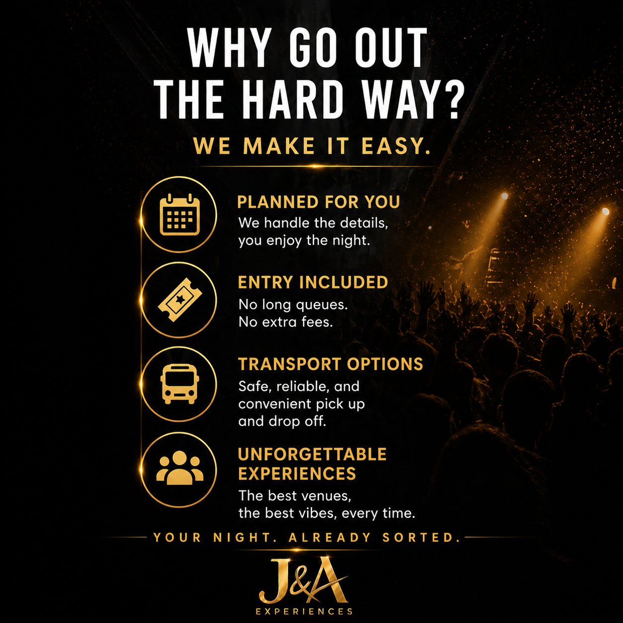 J&A Experiences service poster